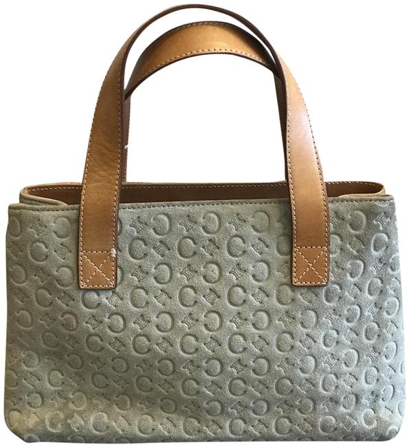 Celine Small C Beige Suede Leather Tote