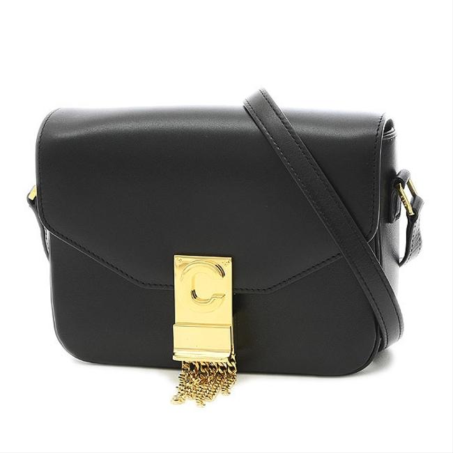 Celine Small Pampille 188503 Black Leather Shoulder Bag