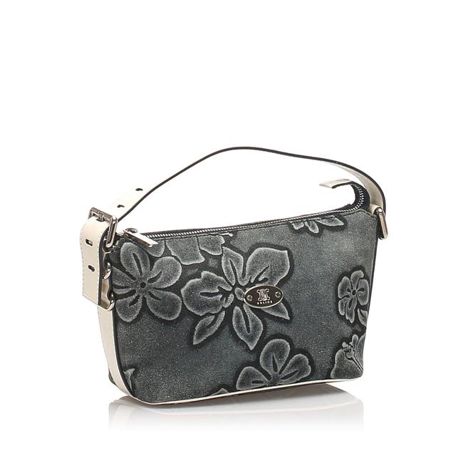 Celine Suede Green Leather Baguette