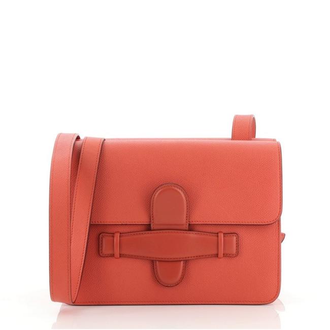 Celine Symmetrical Red Leather Shoulder Bag