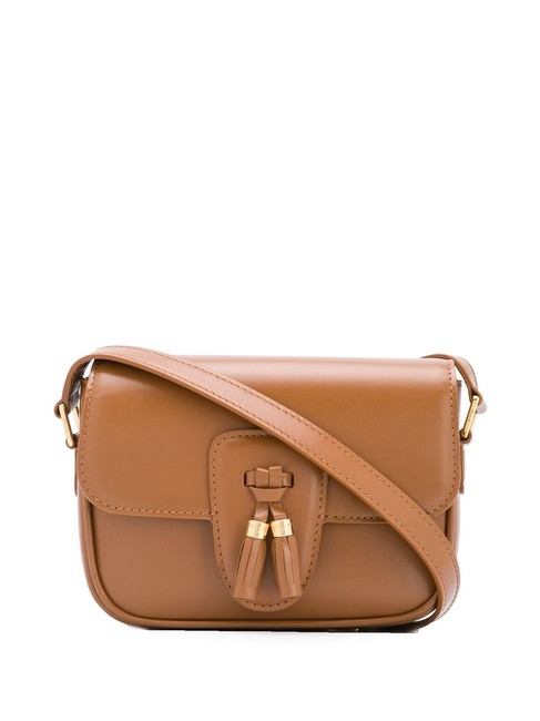 Celine Tassels Small Brown Leather Shoulder Bag