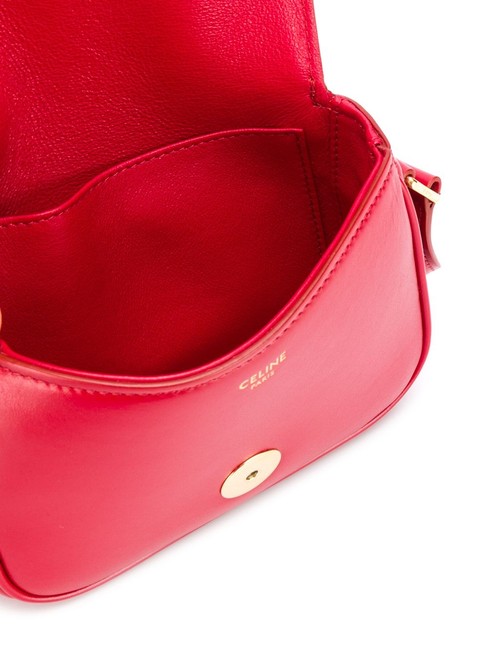 Celine Tassels Small Red Leather Shoulder Bag