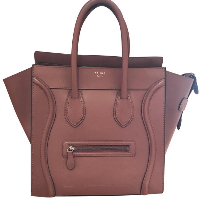 Celine Tote Bag Brown Leather Baguette