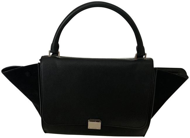 Celine Trapeze And Black LeatherSuede Tote