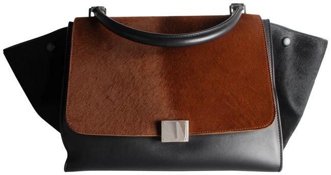 Celine Trapeze Brown Calf Hair Tote