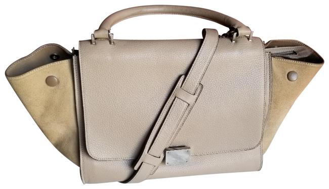 Celine Trapeze Purse Tan Leather Shoulder Bag