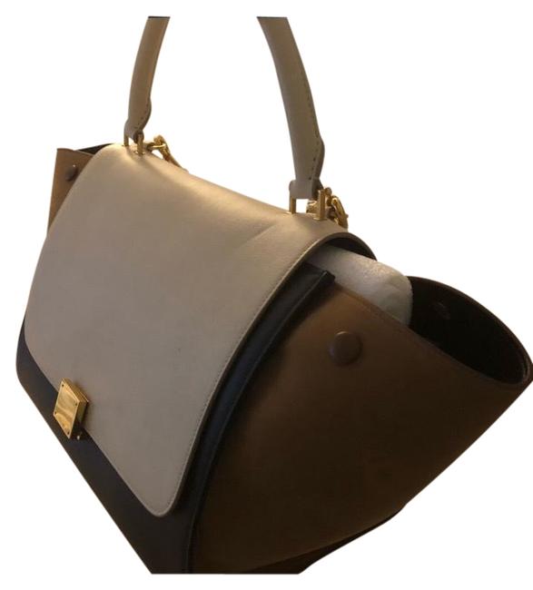 Celine Trapeze Suede and Leather Shoulder Bag