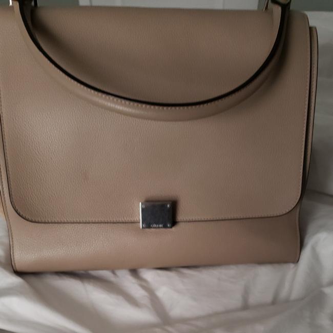 Celine Trapeze Taupe LeatherSuede Tote