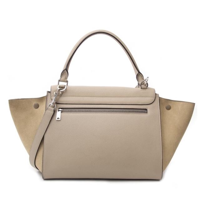 Celine Trapeze Two tone Beige Tote