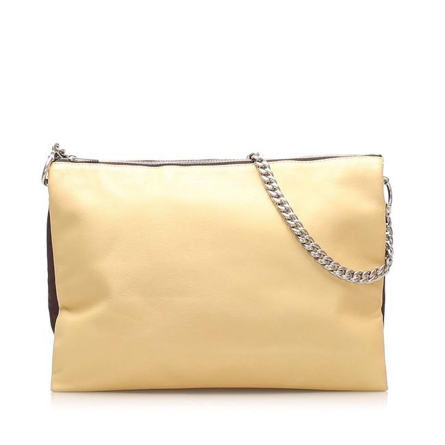 Celine Trio Chain Brown Leather Shoulder Bag