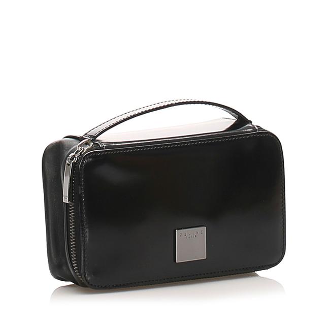 Celine Vanity Black Patent Leather Wristlet