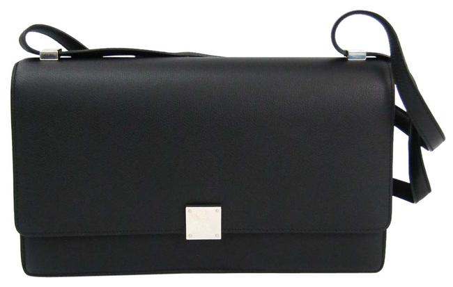 Celine Womens Black Leather Shoulder Bag