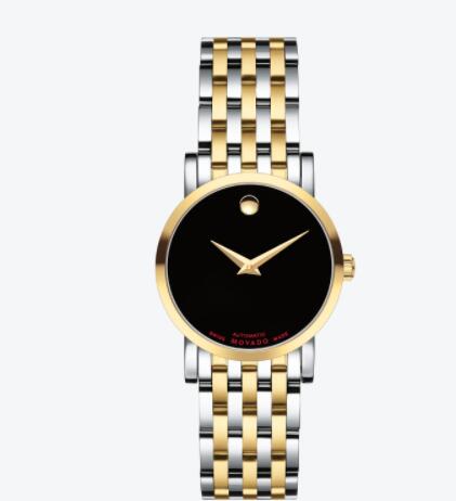 Movado Red Label Women Stainless Steel and Yellow gold PVD finished Automatic Watch Replica 0607011