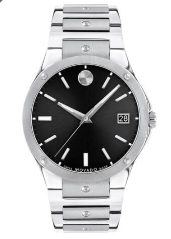 Movado SE Stainless Steel Watch With Black Dial Replica Watch 0607541