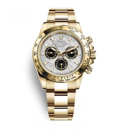 Rolex Cosmograph Daytona Yellow Gold Cerachrom Meteorite Replica Watch 116508 0015