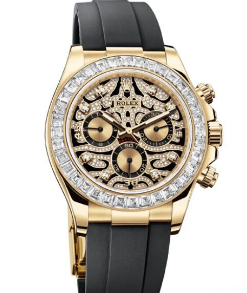 Fake Rolex Women Watch Cosmograph Daytona Oyster Perpetual 116588TBR Yellow Gold Diamonds