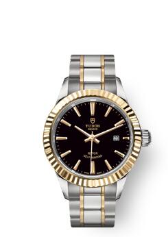 Buy Tudor Style Watch Review Replica 28 mm steel case Yellow gold bezel 12113 0005