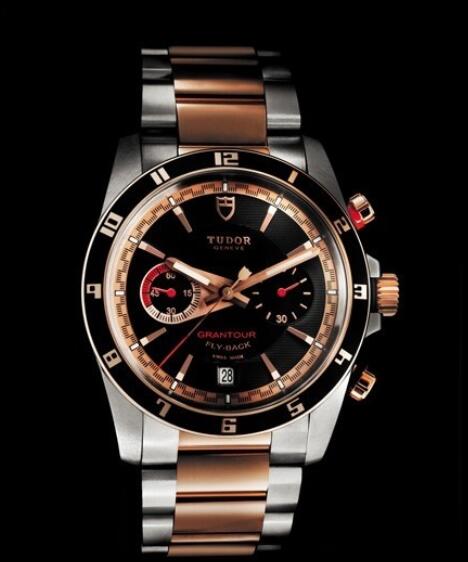 Replica Watch Tudor Grantour Chrono Fly Back Grantour 20551N Steel Pink Gold