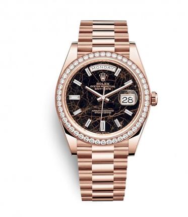 Rolex Day Date 40 Everose Diamond Eisenkiesel Replica Watch 228345rbr 0016