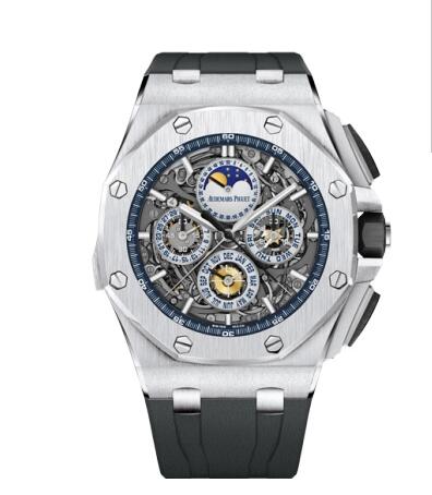 Replica Audemars Piguet Royal Oak OffShore Grande Complication White Gold Skeleton Watch 26571BCOOA002CA01
