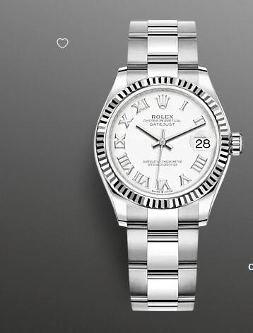 Replica Rolex Datejust 31 Watch White Rolesor combination of Oystersteel and 18 ct white gold 278274 0009