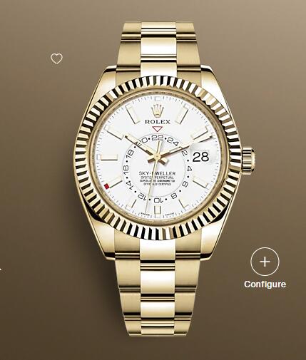 Replica Rolex Sky Dweller Watch 18 ct yellow gold 326938 0005