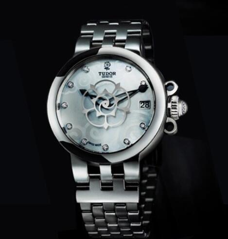 Replica Tudor women watch Clair de Rose 35700 Steel Diamonds