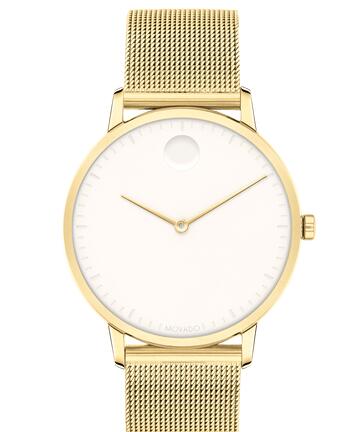 Movado Face Yellow gold ion plated Stainless Steel Mesh Watch 3640015 Replica Watch Cheap Price