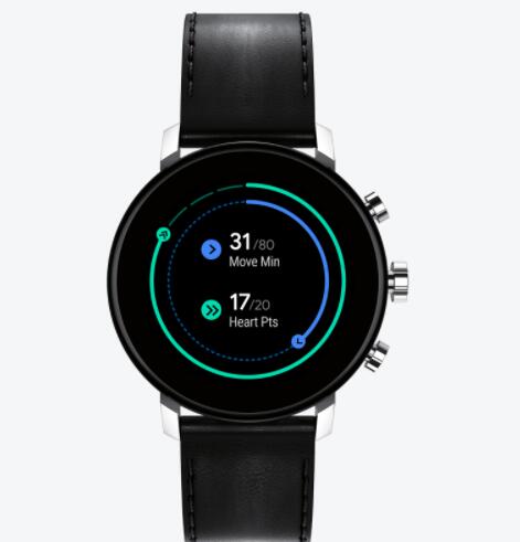 Replica Movado Connect 20 stainless steel smart watch with black leather strap 3660022