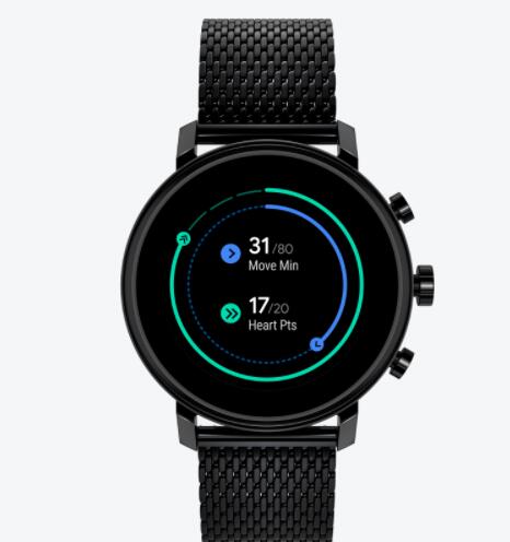 Replica Movado Connect 20 black PVD smart watch with black mesh bracelet 3660034