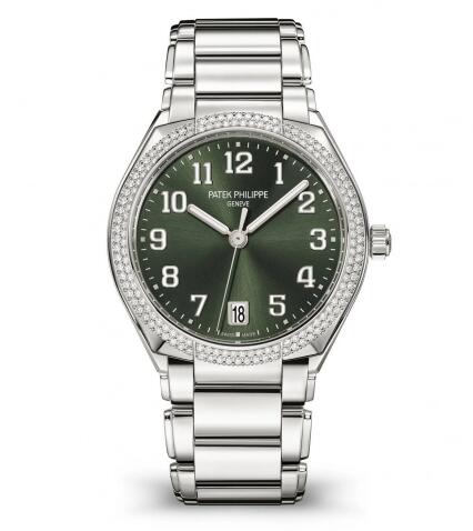 Replica Patek Philippe Watch Twenty 4 Automatic Stainless Steel Diamond Olive Green 73001200A 011