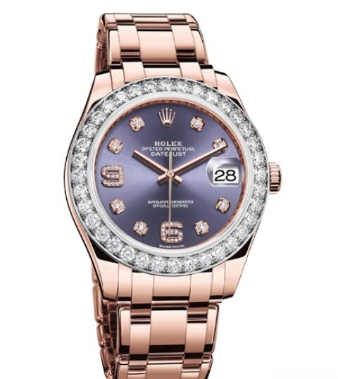 Replica Rolex Watch Women Oyster Perpetual Pearlmaster 39 86285 42745 Everose Gold Diamonds Everose Gold Bracelet