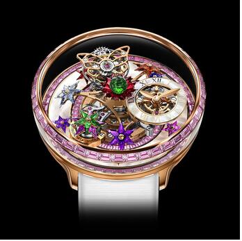 Jacob & Co Fleurs de Jardin Pink Sapphires Replica Watch AF32140BAAFB