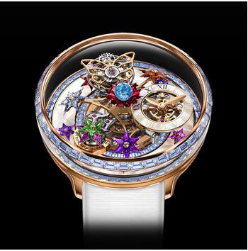 Jacob & Co Fleurs de Jardin Blue Sapphires Replica Watch AF32140BBABA
