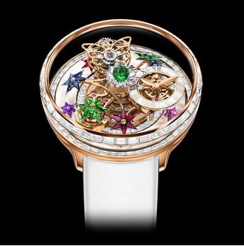 Jacob & Co Fleurs de Jardin Green Jacob Cut & White Diamonds Replica Watch AF32140BCAAB