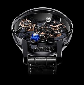 Jacob & Co Astronomia Tourbillon Black Ceramic & Rose Gold Movement AT1004095KNSDB Replica Watch