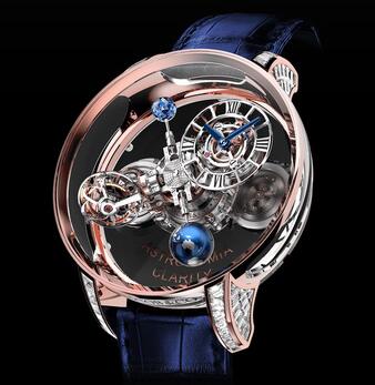 Jacob & Co Astronomia Clarity Rose Gold Baguette AT82040BDSBA Replica Watch