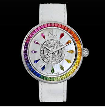 Jacob & Co Brilliant Rainbow White Gold Replica Watch BA53730GRKWA