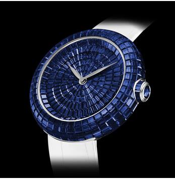 Jacob & Co Brilliant Full Baguette Blue Sapphires Replica Watch BQ53230BBBBA