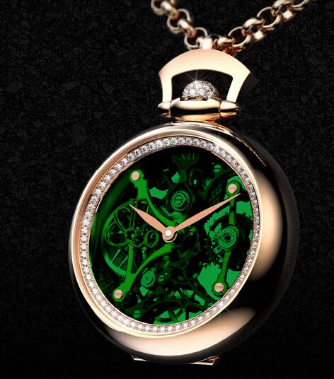 Replica Jacob & Co Brilliant Watch Pendant Green BS20040RDQGA