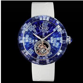 Jacob & Co Brilliant Flying Tourbillon Blue Shades Replica Watch BT54330CBCBB