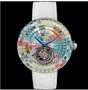 Jacob & Co Brilliant Flying Tourbillon Pastel Replica Watch BT54340HXUCB