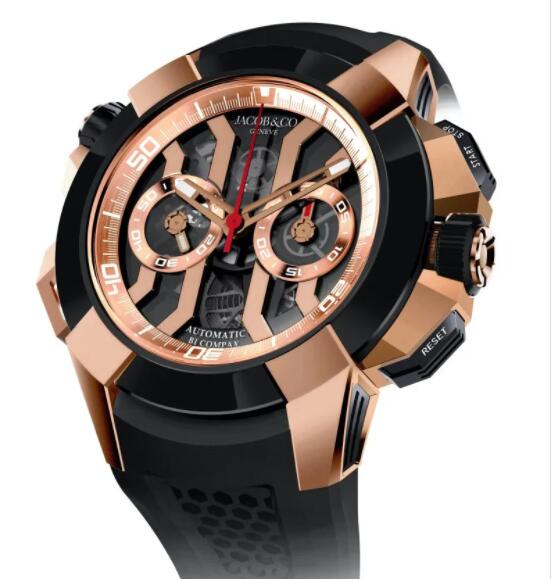 Jacob & Co Epic X Chrono Rose Gold Replica Watch EC31142PDBNA