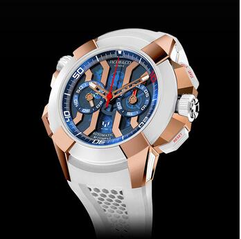 Jacob & Co Epic X Chrono Messi Rose GoldReplica Watch EC31242PDLLA
