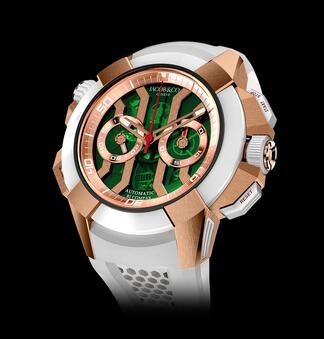 Jacob & Co Epic X Chrono Rose Gold Green Dial Satin Finished Replica Watch EC31242SBGNA