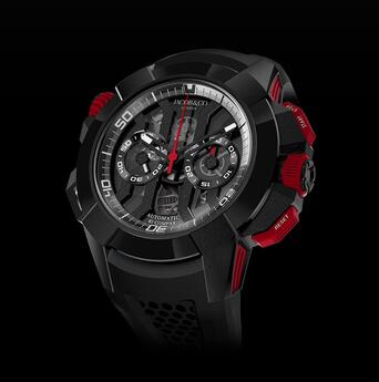 Jacob & Co Epic X Chrono Black Titanium Black Dial & Black Inner Rings Replica Watch EC31321SBBBB