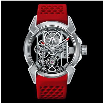 Replica Jacob & Co Epic X Titanium Red Band Watch EX10020PSPPA