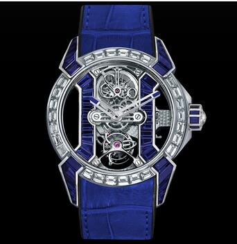 Replica Jacob & Co Epic X Tourbillon Baguette Blue Sapphires Watch EX50030BDBBA