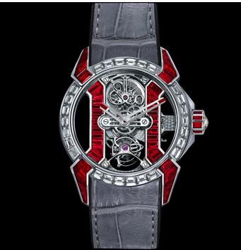 Replica Jacob & Co Epic X Tourbillon White Gold Rubies Watch EX50030BDBRA