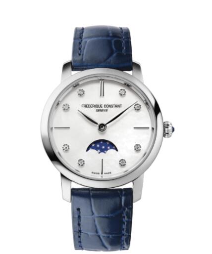 Frederique Constant Slimline Ladies Moonphase Replica Watch FC 206MPWD1S6